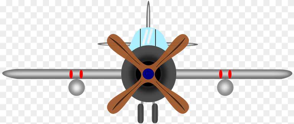 Aircraft Propeller Airplane Old Aeroplane Plane With Propeller On Front, Appliance, Ceiling Fan, Device, Electrical Device Free Png