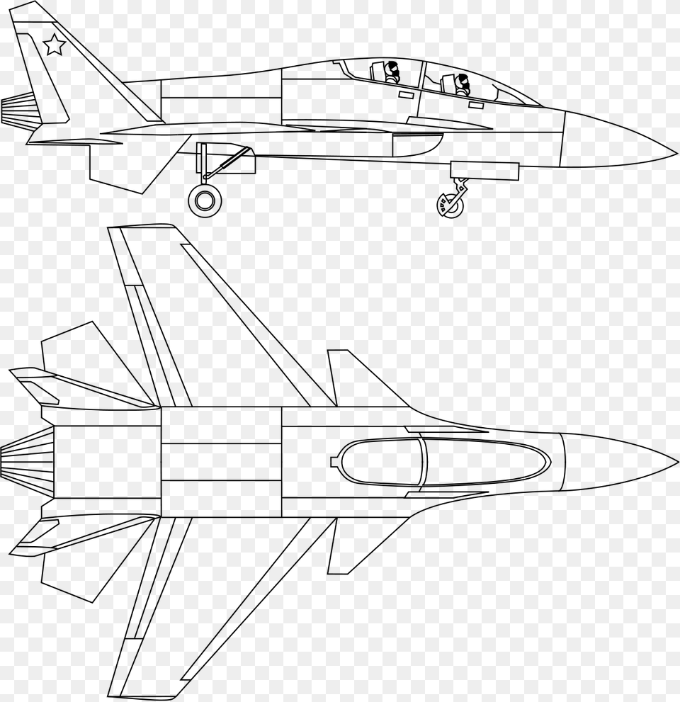 Aircraft Sketch, Gray Free Transparent Png