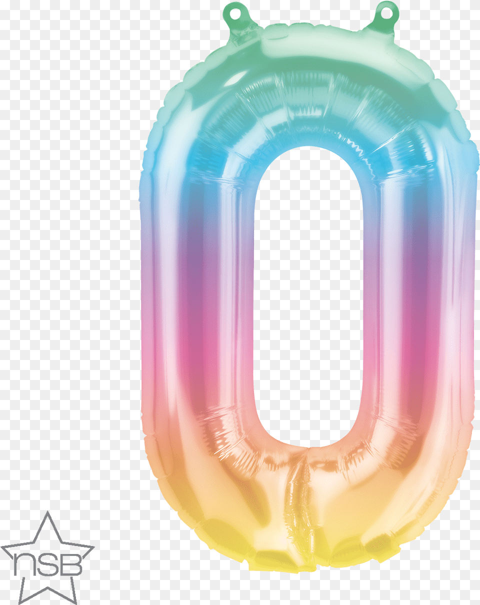 Airfill Only Number 0 Jelli Ombre Balloon Bargain 0 Number Birthday Balloon, Water Free Png Download