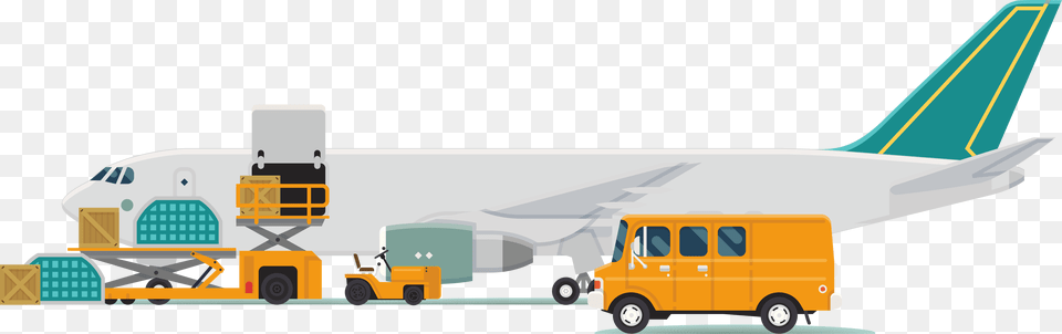 Airline Cargo Solutions Commercial Vehicle, Aircraft, Airliner, Airplane, Transportation Free Png