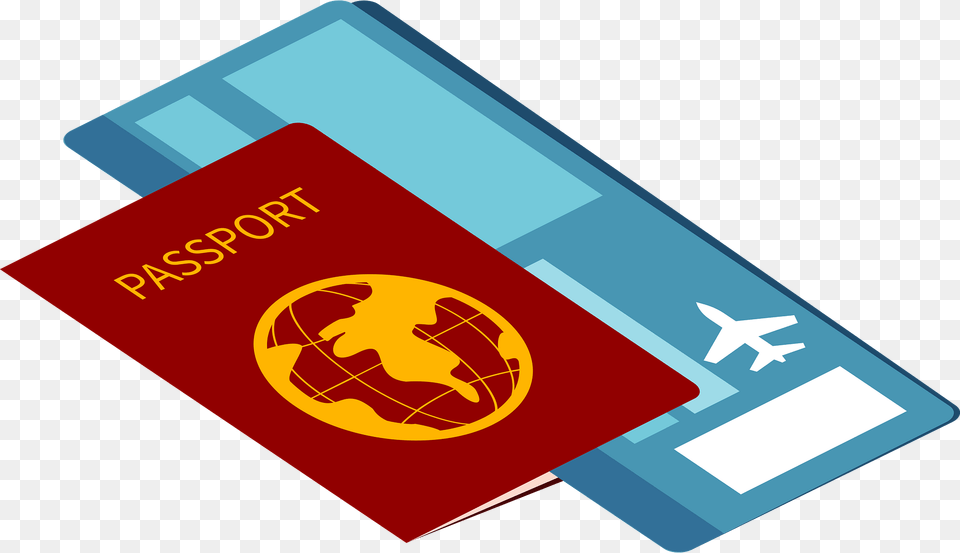 Airline Ticket And Passport Clipart, Text, Document, Id Cards Png