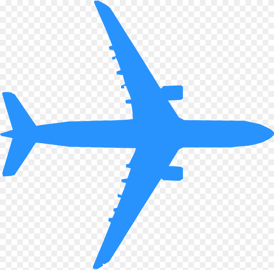 Airliner Top View Silhouette, Aircraft, Transportation, Flight, Airplane Png Image