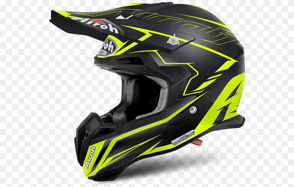 Airoh Terminator Slim Yellow Airoh Motocross Helmets Orange, Crash Helmet, Helmet Png Image