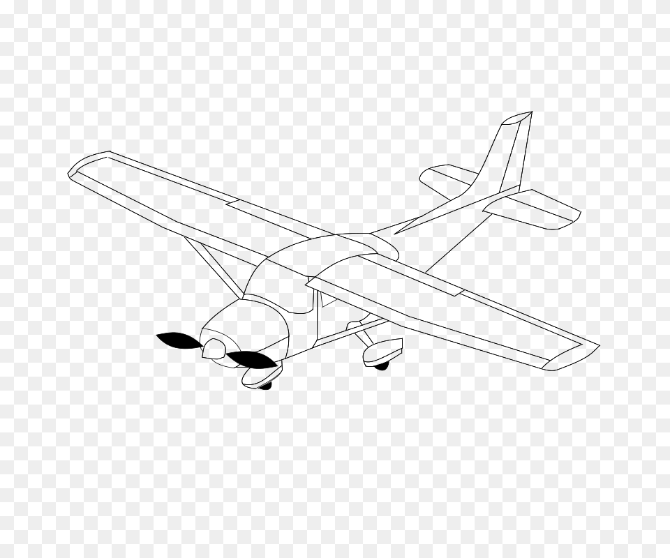 Airplane, Gray Png