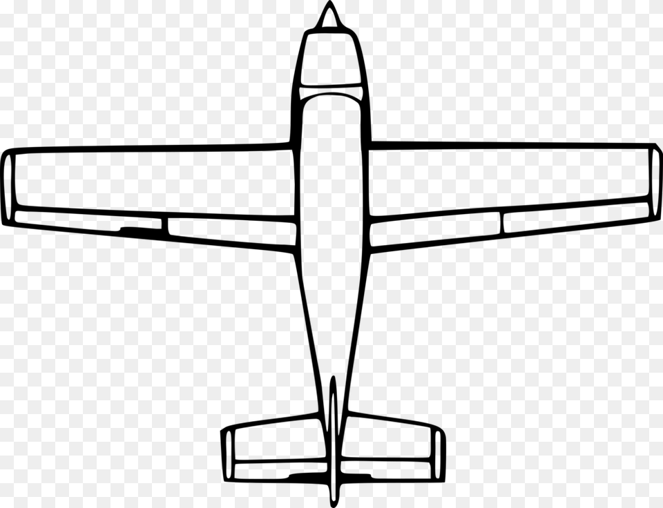 Airplane Aircraft Drawing Cessna Computer Icons Free, Gray Png