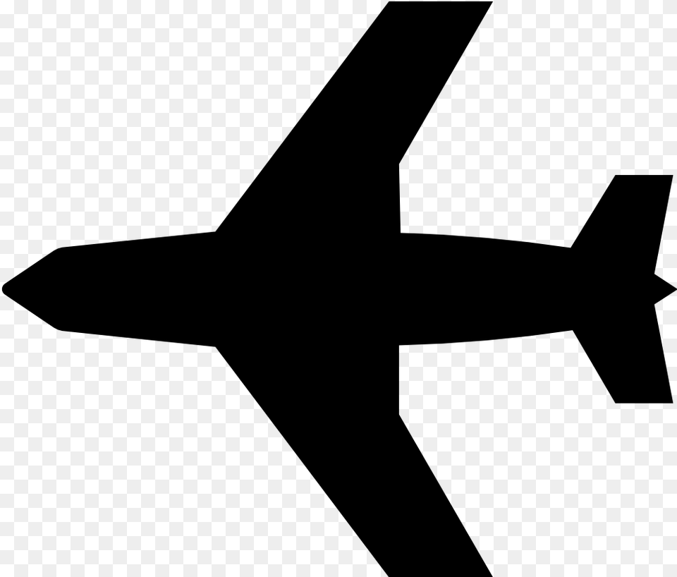 Airplane Black And White, Aircraft, Airliner, Transportation, Vehicle Png