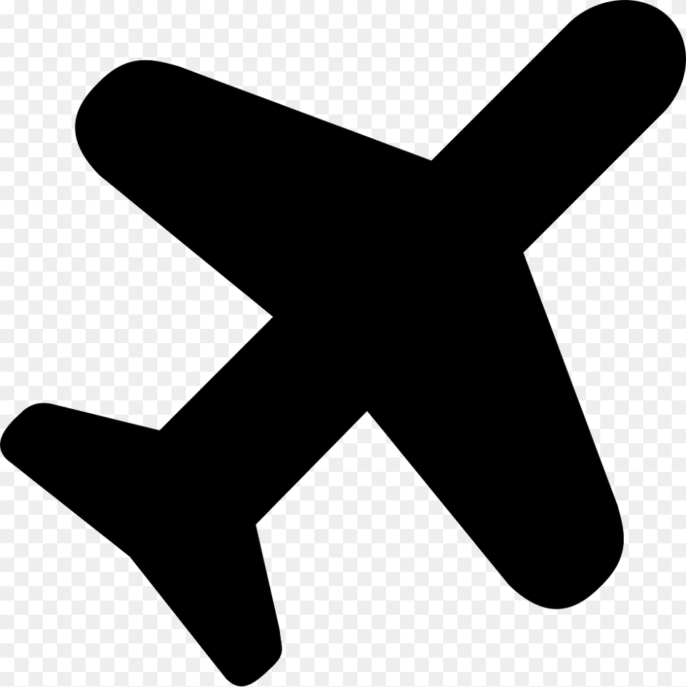 Airplane Black And White Icon, Silhouette, Symbol, Appliance, Ceiling Fan Free Png Download