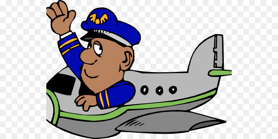 Airplane Cartoon Pilot Clipart, Face, Head, Person, Baby Free Png