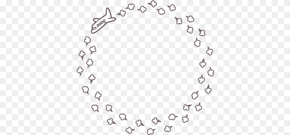 Airplane Circle Frame Design, Accessories, Jewelry, Necklace, Chandelier Free Png Download