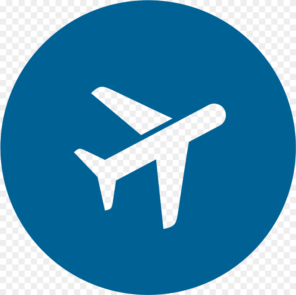 Airplane Circle Icon, Aircraft, Airliner, Transportation, Vehicle Png Image