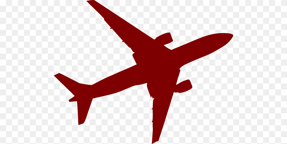 Airplane Clip Art At Clker Airplane Vector Red, Aircraft, Transportation, Vehicle, Airliner Free Png