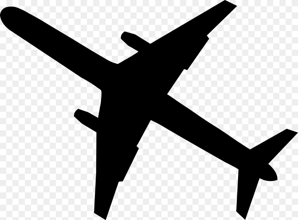 Airplane Clip Art Coloringmania Drawing Of A Simple Plane, Gray Png Image