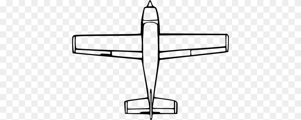 Airplane Clipart, Gray Png
