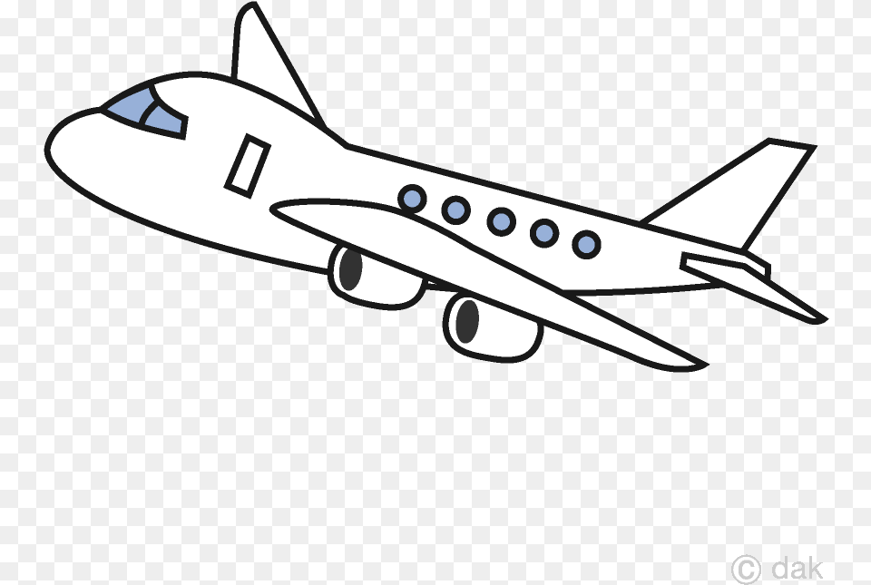 Airplane Clipart Black And White, Aircraft, Airliner, Jet, Transportation Free Png Download