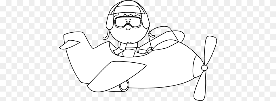 Airplane Clipart Black And White, Art, Doodle, Drawing, Face Free Transparent Png