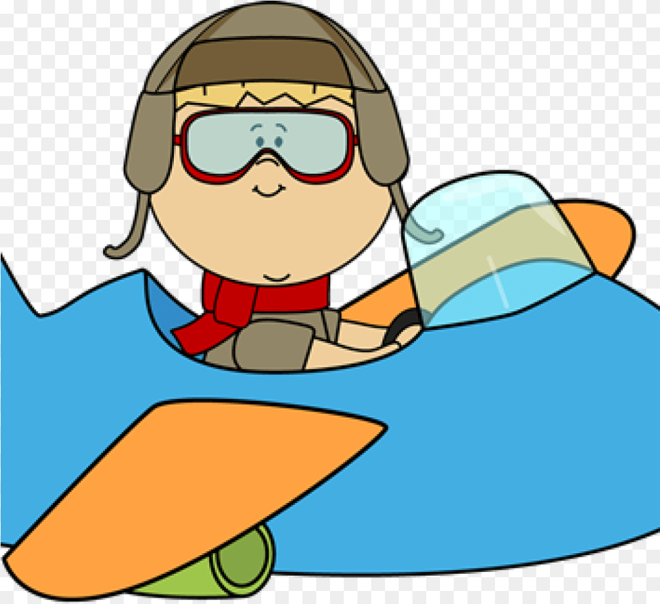 Airplane Clipart Boy Flying An Clip Art Cartoon Plane Clip Art, Baby, Person, Face, Head Free Png Download