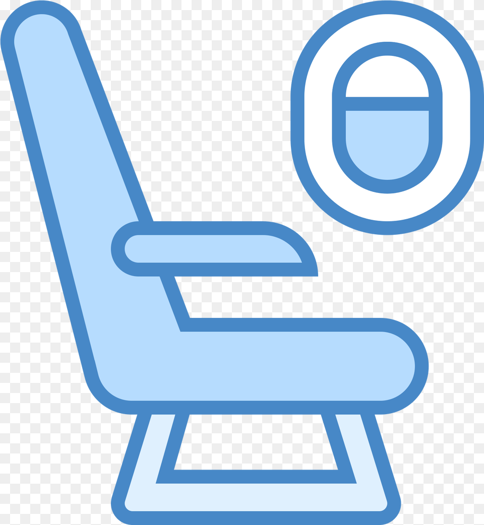 Airplane Clipart Chair Airline Seat Icon, Furniture, Text Free Png