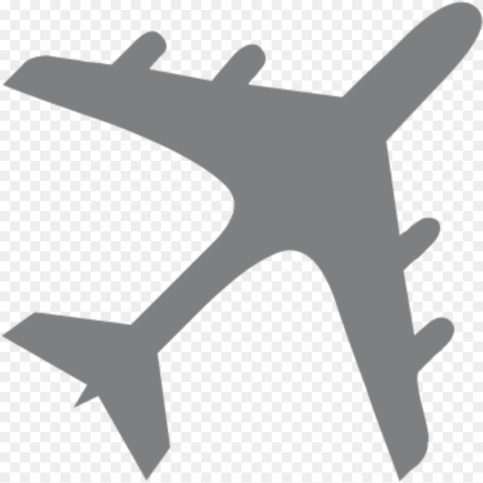 Airplane Clipart Grey Airplane Icon Grey, Aircraft, Airliner, Transportation, Vehicle Free Png