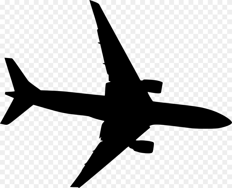 Airplane Clipart Pdf, Gray Free Transparent Png