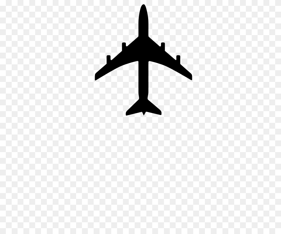 Airplane Clipart Top, Gray Png Image