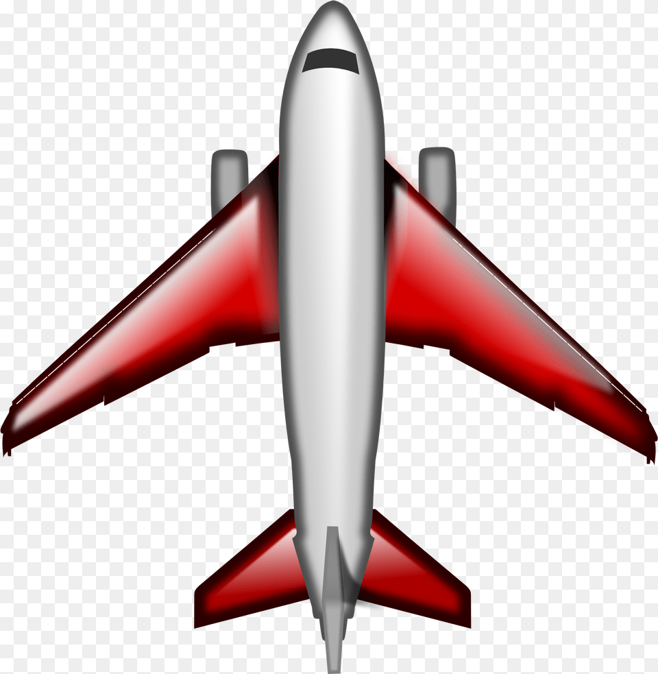 Airplane Clipart Top View, Aircraft, Airliner, Vehicle, Transportation Free Png
