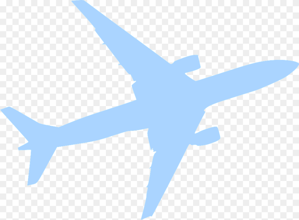 Airplane Clipart Turbine Airplane Silhouette Blue, Aircraft, Airliner, Transportation, Vehicle Free Png Download