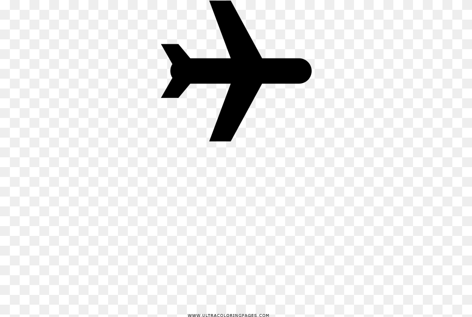 Airplane Coloring, Gray Png