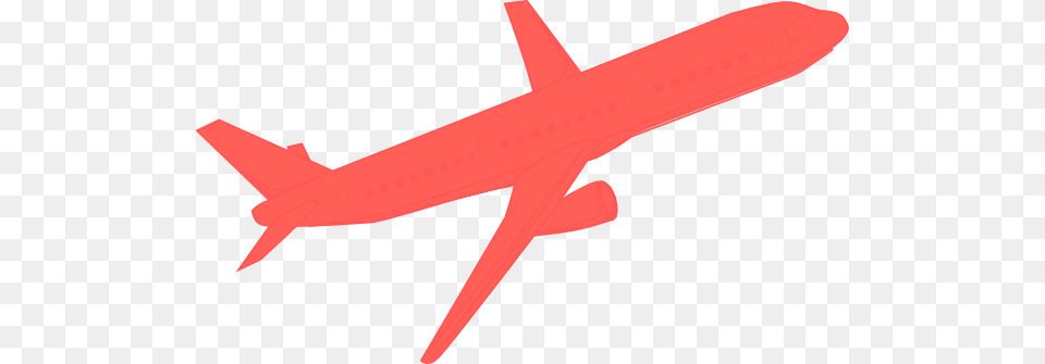 Airplane Coral Clip Art, Aircraft, Airliner, Transportation, Vehicle Png Image