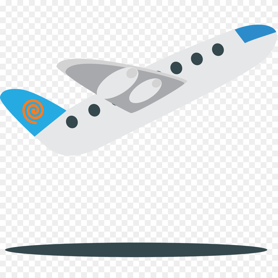 Airplane Departure Emoji Clipart, Vehicle, Aircraft, Transportation, Shark Png Image