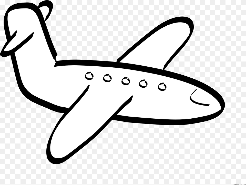 Airplane Drawing Images Background Airplane Clipart Black And White, Aircraft, Transportation, Vehicle, Airliner Png Image