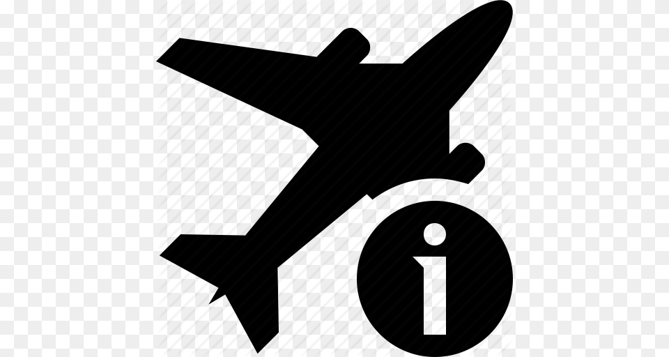 Airplane Flight Information Plane Transport Travel Icon, Silhouette, Architecture, Building, Symbol Free Png Download