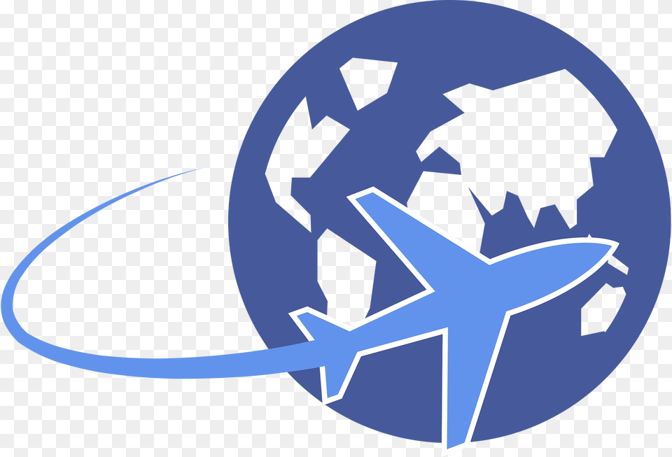 Airplane Flying Over Globe Clipart, Astronomy, Outer Space, Planet Png Image