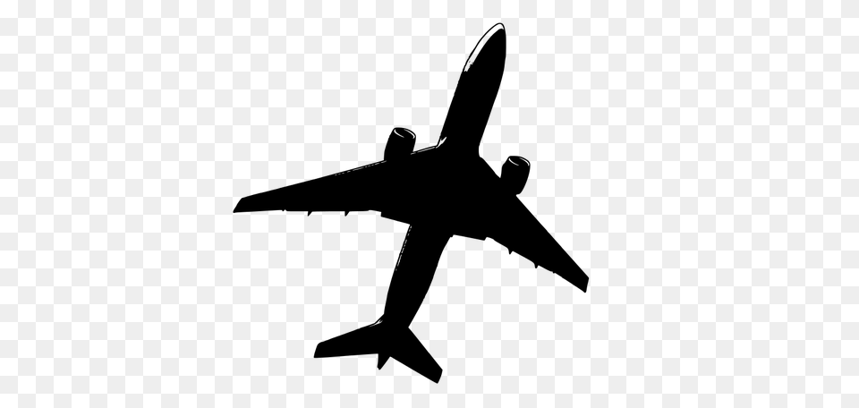 Airplane Free Clipart, Gray Png