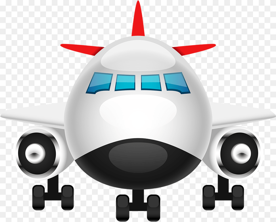 Airplane Front View Clipart, Aircraft, Airliner, Transportation, Vehicle Png