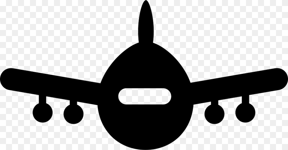 Airplane Front View Icon Download, Aircraft, Transportation, Vehicle, Airliner Png
