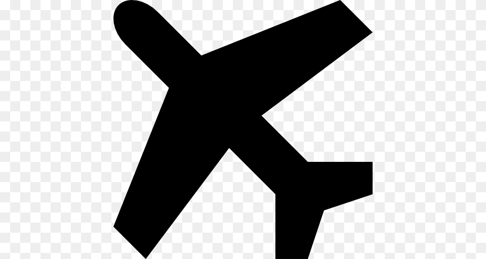 Airplane Icon, Symbol, Star Symbol, Silhouette Free Png Download