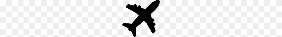 Airplane Icons, Silhouette Free Transparent Png
