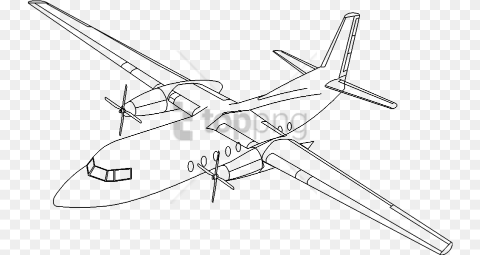 Airplane With Transparent Background Fokker F27 Friendship, Aircraft, Transportation, Vehicle, Airliner Png Image