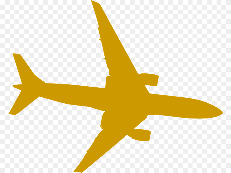 Airplane Jet Aircraft Free Vector Graphic On Pixabay Plane Vector Gold, Transportation, Vehicle, Airliner, Flight Png Image