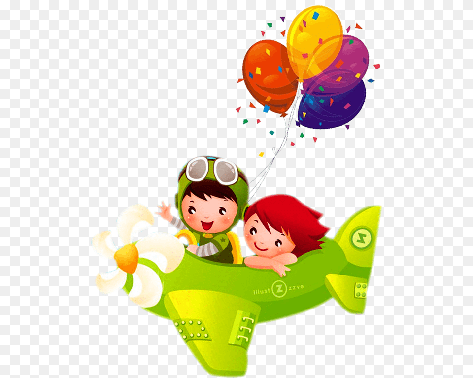 Airplane Material Cartoon Child Hd Globos Vector, Art, Balloon, Graphics, Face Png Image