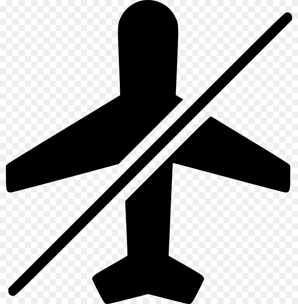 Airplane Mode Off Aircraft Flight Travel Airplane Mode Icon, Silhouette, Baton, Stick Free Transparent Png