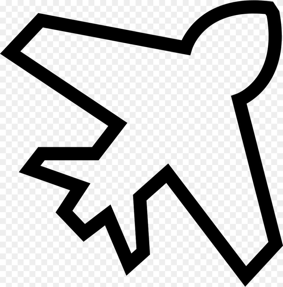 Airplane Outline Airplane Outline, Star Symbol, Symbol, Blackboard, Stencil Free Png