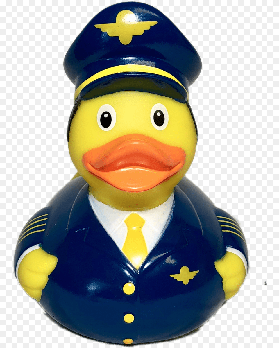 Airplane Pilot Rubber Duck By Lilalu Bath Toy, Figurine, Face, Head, Person Png
