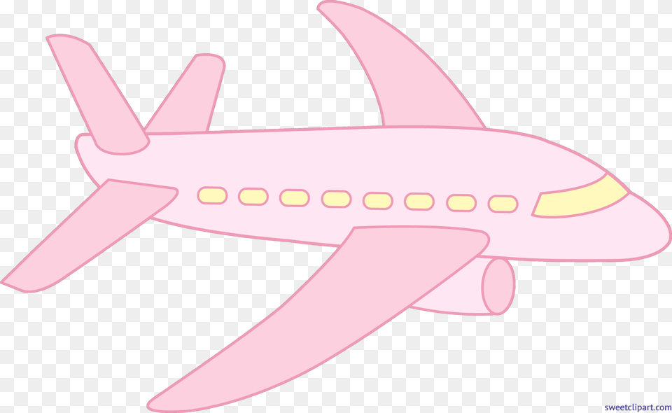 Airplane Pink Clip Art, Aircraft, Airliner, Transportation, Vehicle Free Png