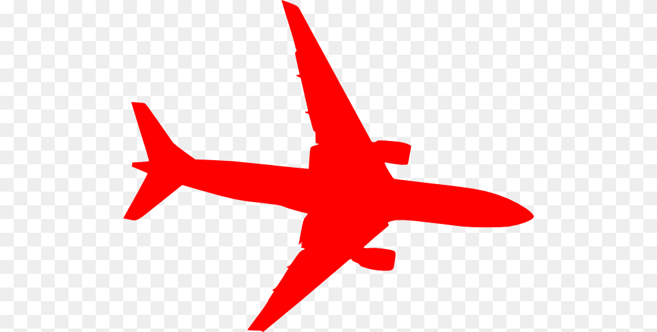 Airplane Red Clip Art, Aircraft, Transportation, Vehicle, Airliner Png Image
