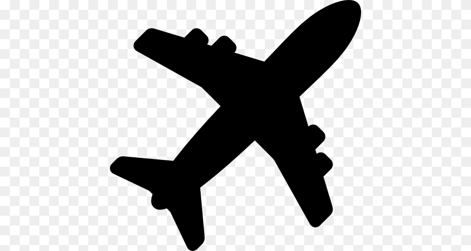Airplane Shape, Silhouette, Aircraft, Airliner, Transportation Free Png Download