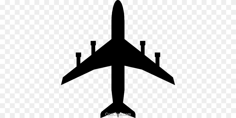 Airplane Symbol Royalty Vector Clip Art Illustration, Aircraft, Airliner, Transportation, Vehicle Free Transparent Png