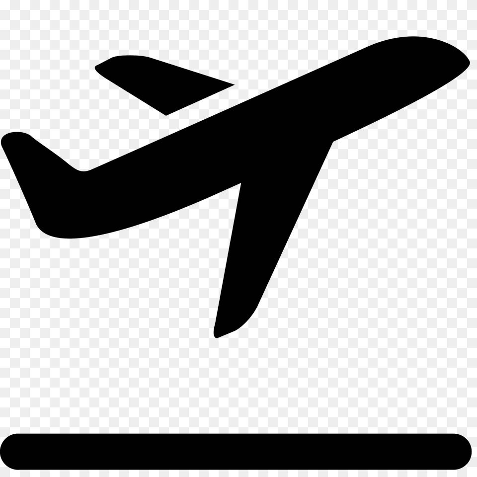 Airplane Take Off Icon, Gray Free Png Download