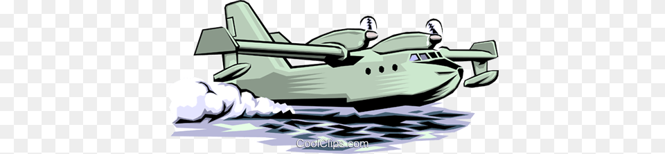 Airplane Taking Off From Water Royalty Vector Clip Art, Yacht, Vehicle, Transportation, Baby Png Image