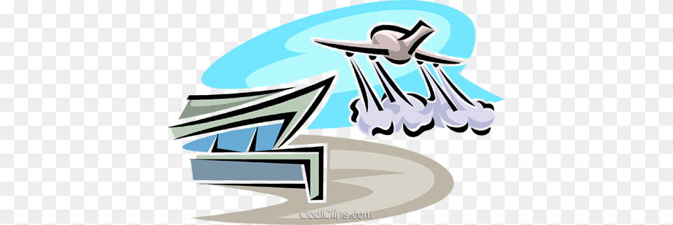 Airplane Taking Off Royalty Vector Clip Art Illustration, Cleaning, Person, Badminton, Sport Free Png Download